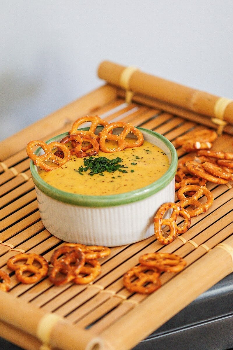 Warm Beer and Cheddar Dip