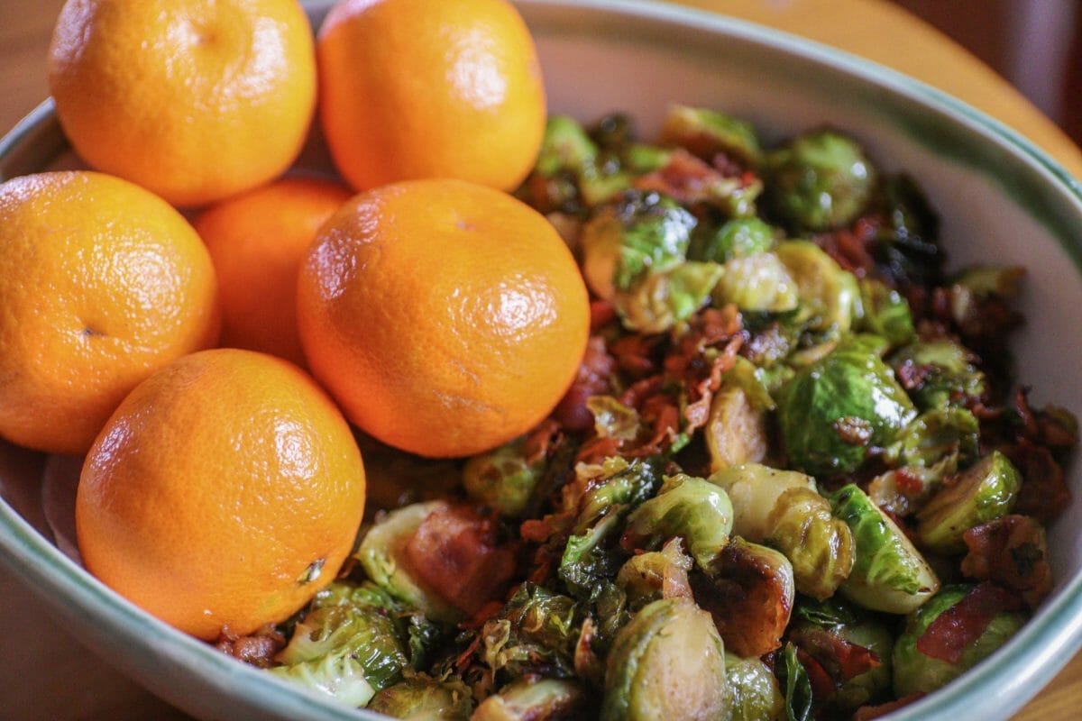 Maple Bacon + Orange Juice Glazed Brussels Sprouts - A Recipe by JC Phelps of JCP Eats, a Kentucky-based Food, Travel, and Lifestyle Blog