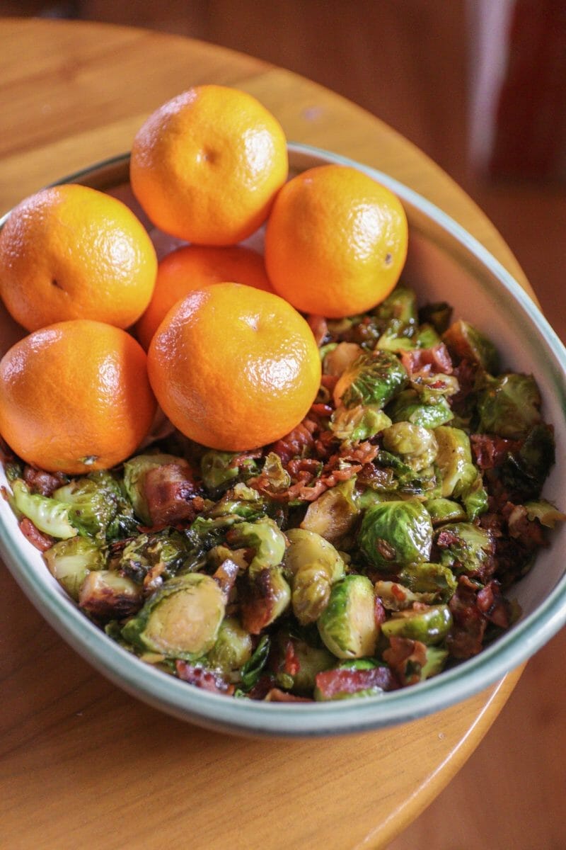 Maple Bacon + Orange Juice Glazed Brussels Sprouts - A Recipe by JC Phelps of JCP Eats, a Kentucky-based Food, Travel, and Lifestyle Blog