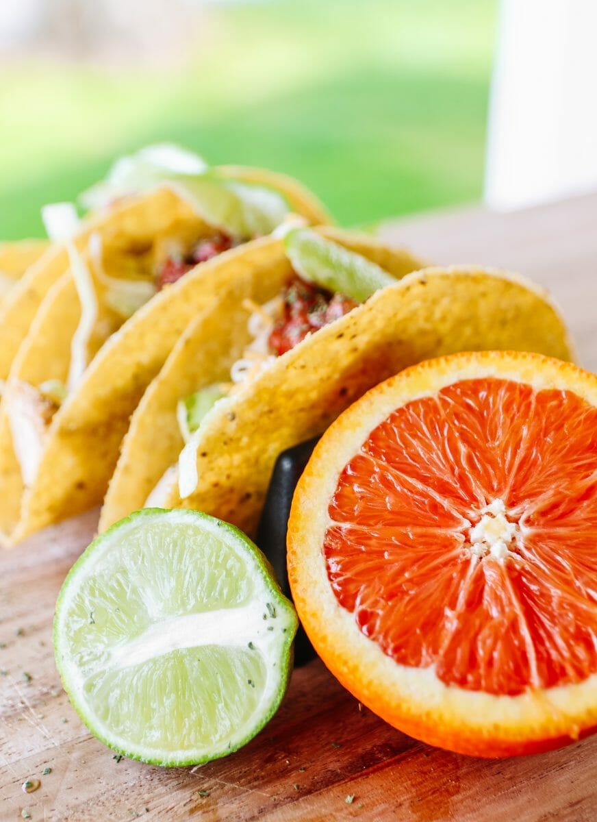 Tacos Made From The Easiest Crockpot Chicken, Made With Sunkist Oranges by JC Phelps of JCP Eats, A Kentucky Based Food, Travel, and Lifestyle Blog