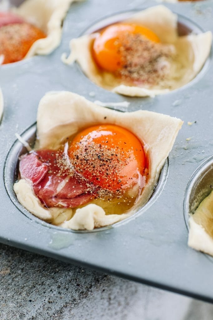 Happy Egg + Country Ham Brunch Cups, Easy Brunch Recipes, by JC Phelps of JCP Eats