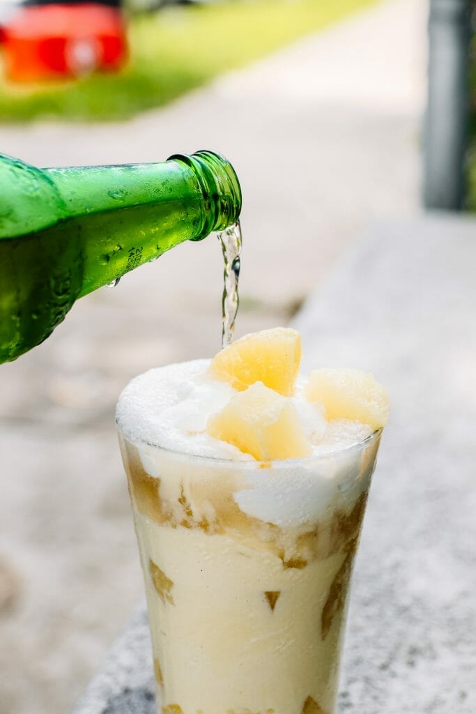 Homemade Pineapple Ice Cream Photo With Ale 8 One by JC Phelps of JCP Eats, A Kentucky Blog