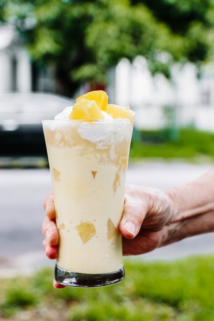 Homemade Pineapple Ice Cream Photo With Ale 8 One by JC Phelps of JCP Eats, A Kentucky Blog