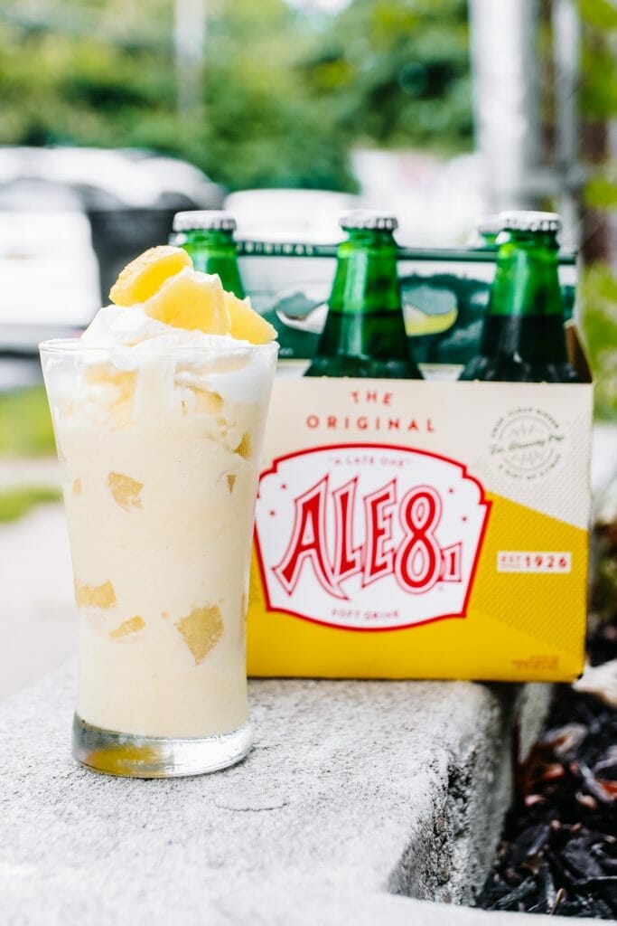 Homemade Pineapple Ice Cream Photo With Ale 8 One by JC Phelps of JCP Eats, A Kentucky Blog