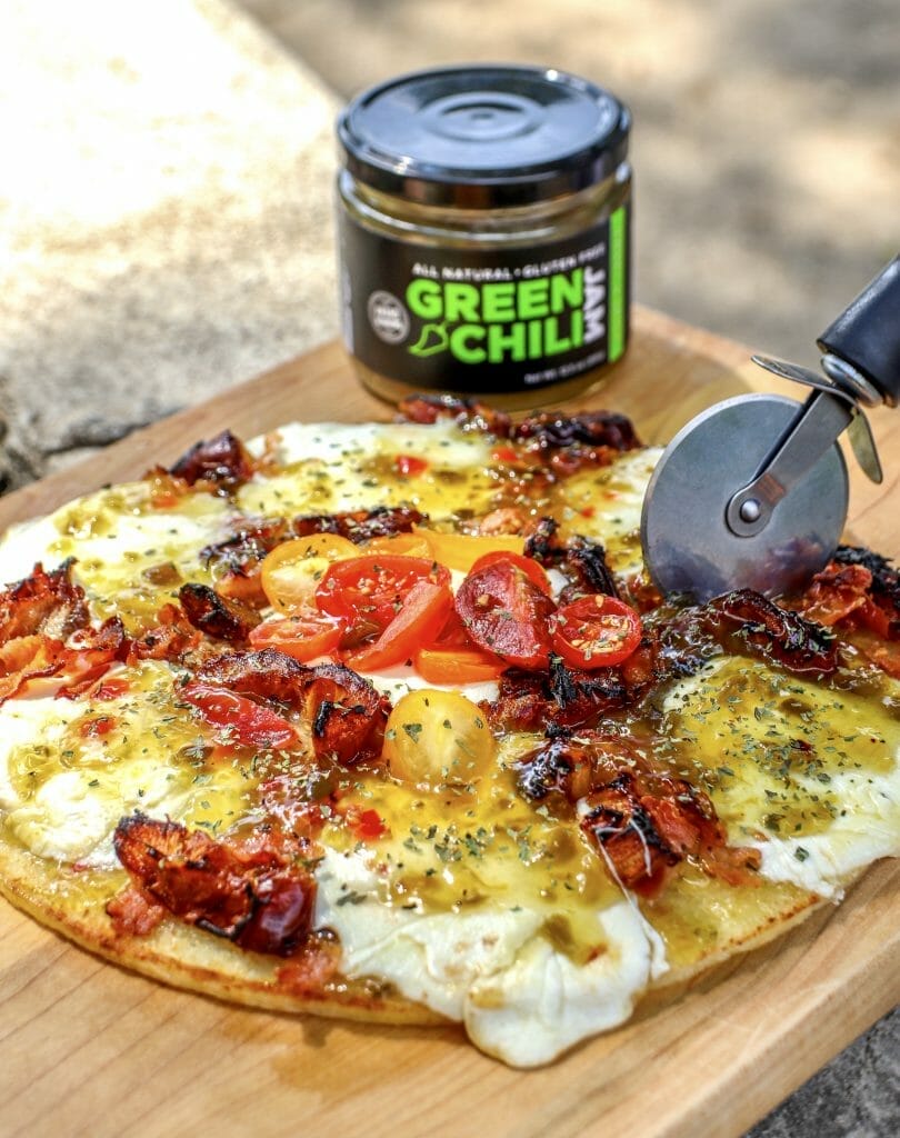Green Chili Jam - Bacon Date Pizza