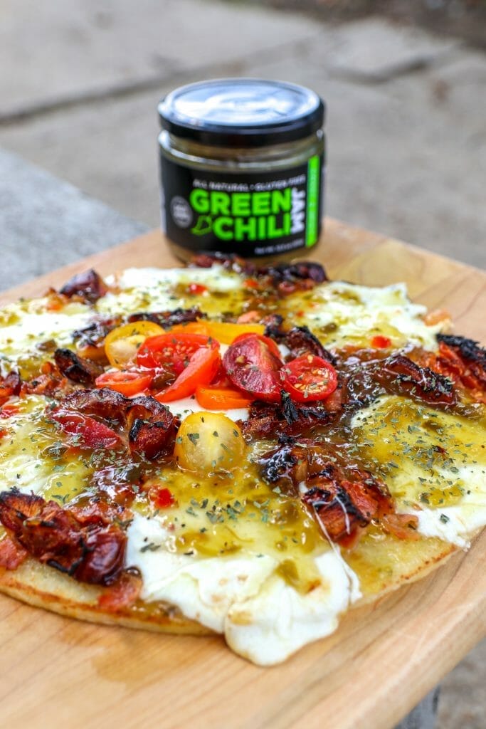Green Chili Jam - Bacon Date Pizza