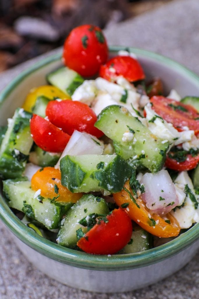 Tomato Cucumber Feta Salad