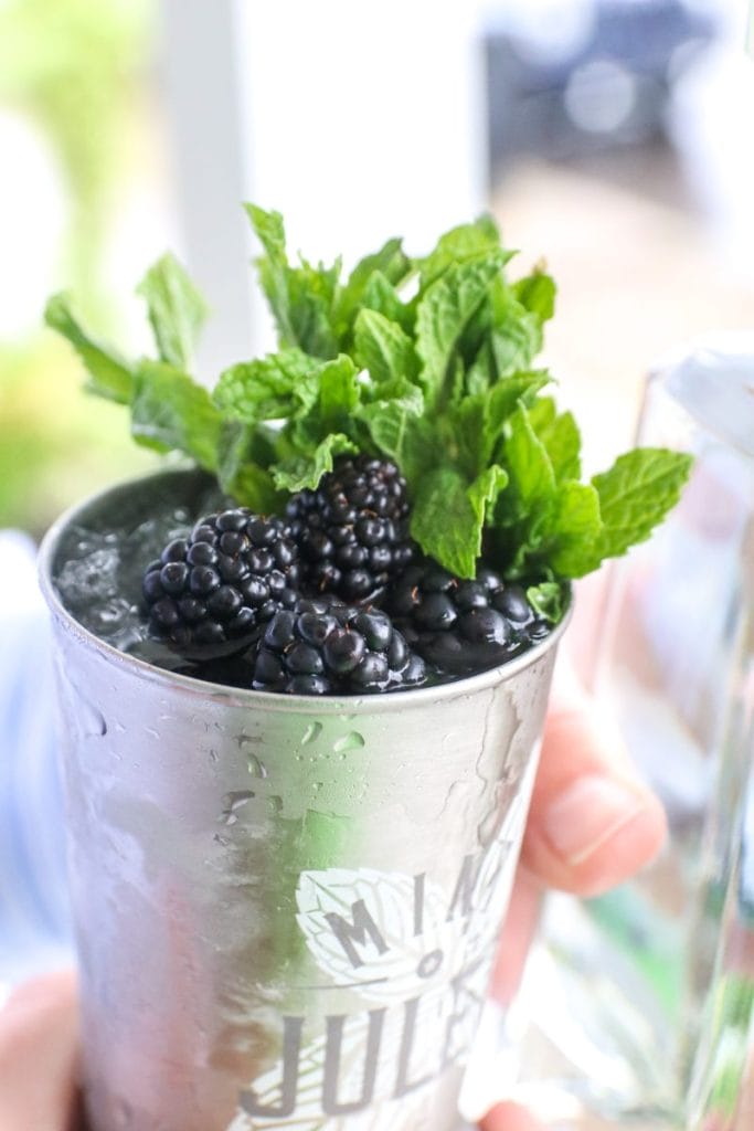 Blackberry Mint Julep Margarita, Kentucky Derby Party Cocktails