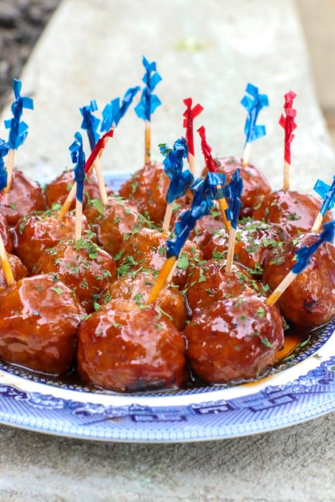 Bourbon BBQ Meatballs Appetizer