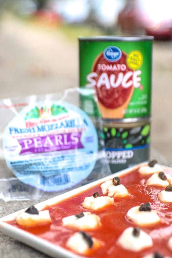 Bloody Mozzarella Eyeballs: Halloween Kids Party Recipe