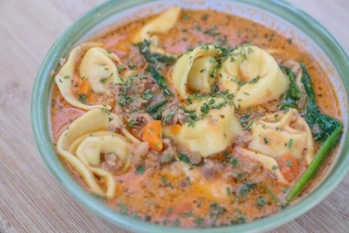 Creamy Sausage Tortellini Soup