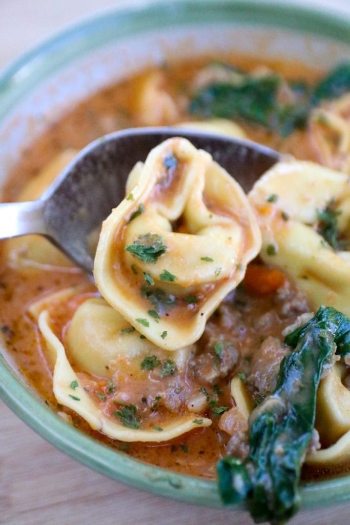 Creamy Sausage Tortellini Soup