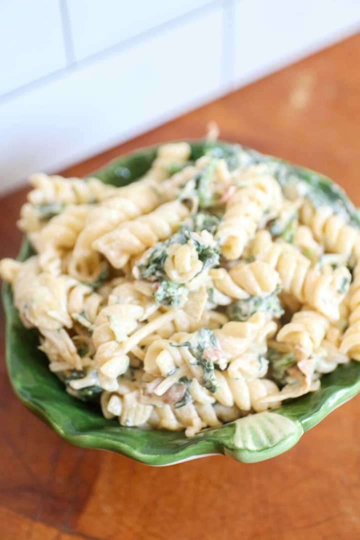 Spinach Artichoke Pasta Salad JCP Eats