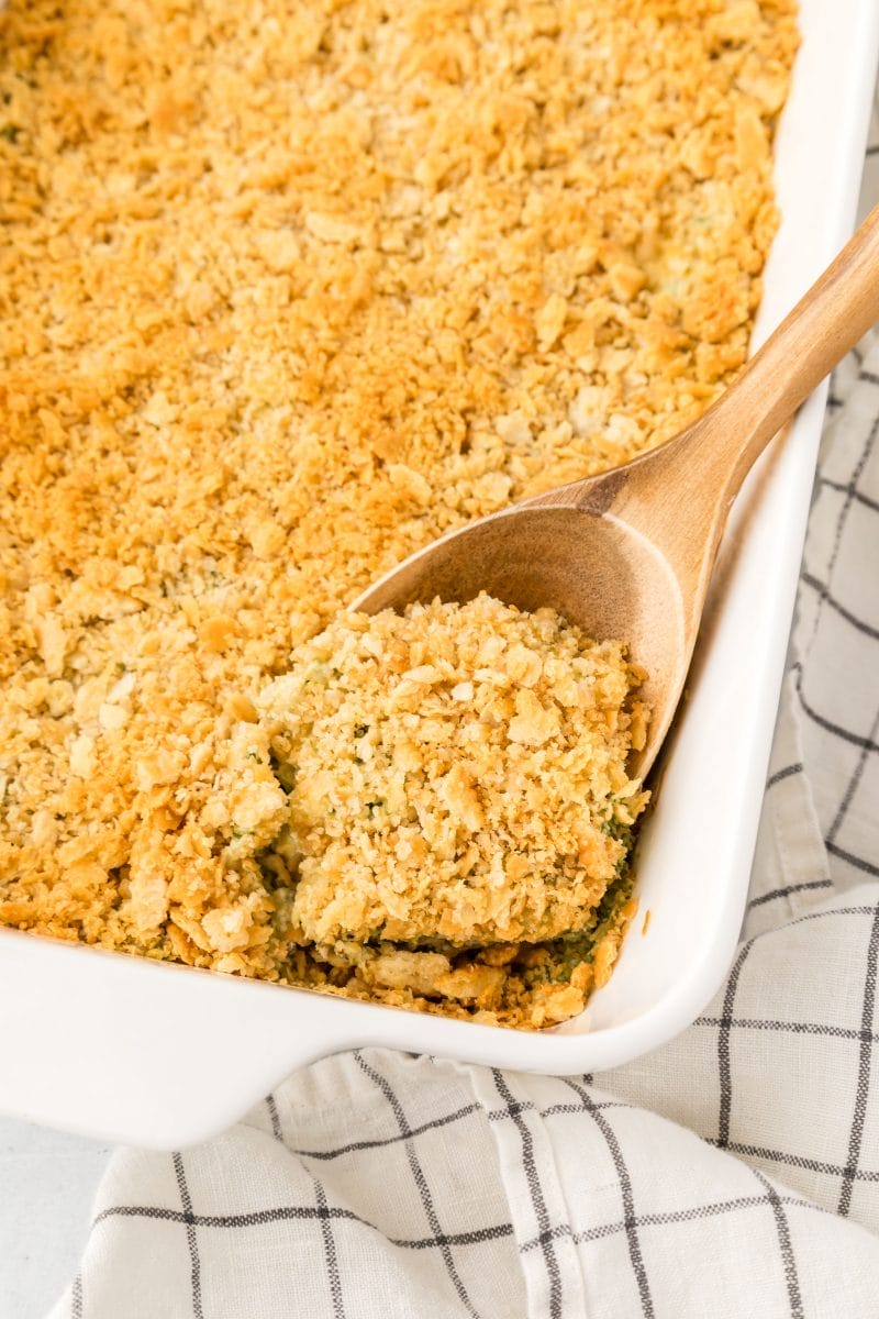 Broccoli Casserole with Ritz Topping