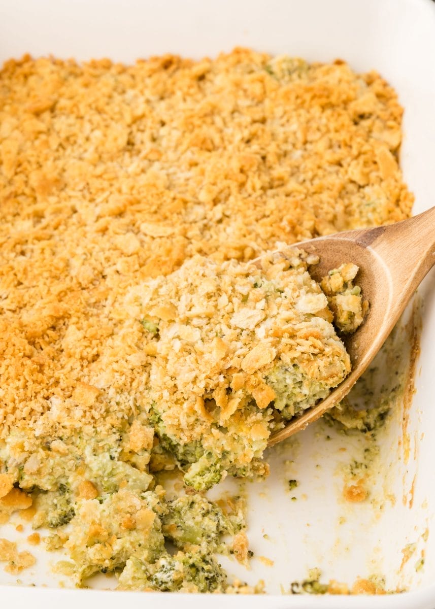 Broccoli Casserole with Ritz Topping