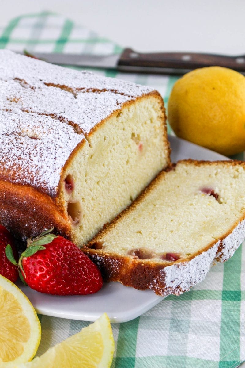 Strawberry Lemonade Pound Cake