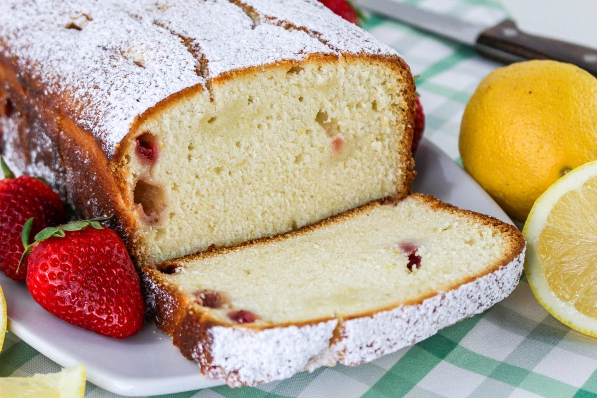 Strawberry Lemonade Pound Cake