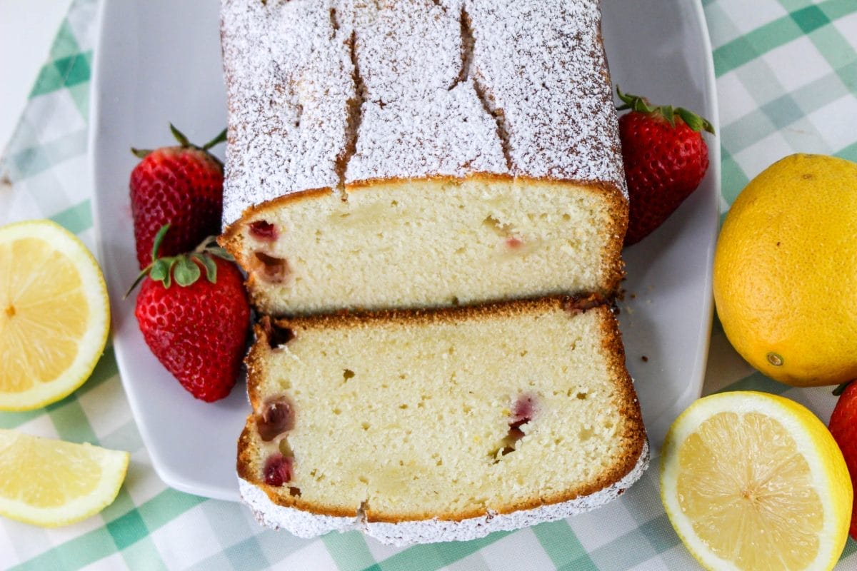 Strawberry Lemonade Pound Cake