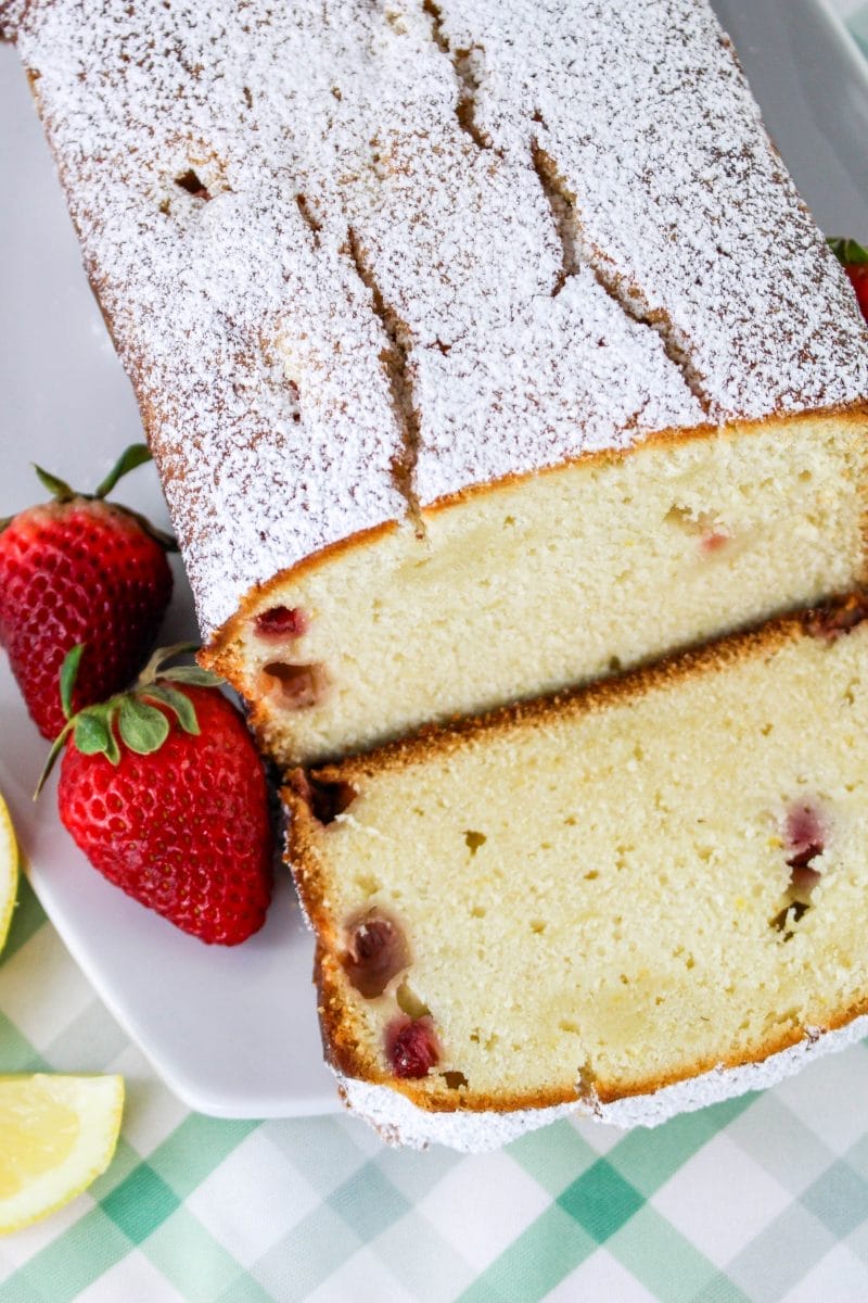 Strawberry Lemonade Pound Cake