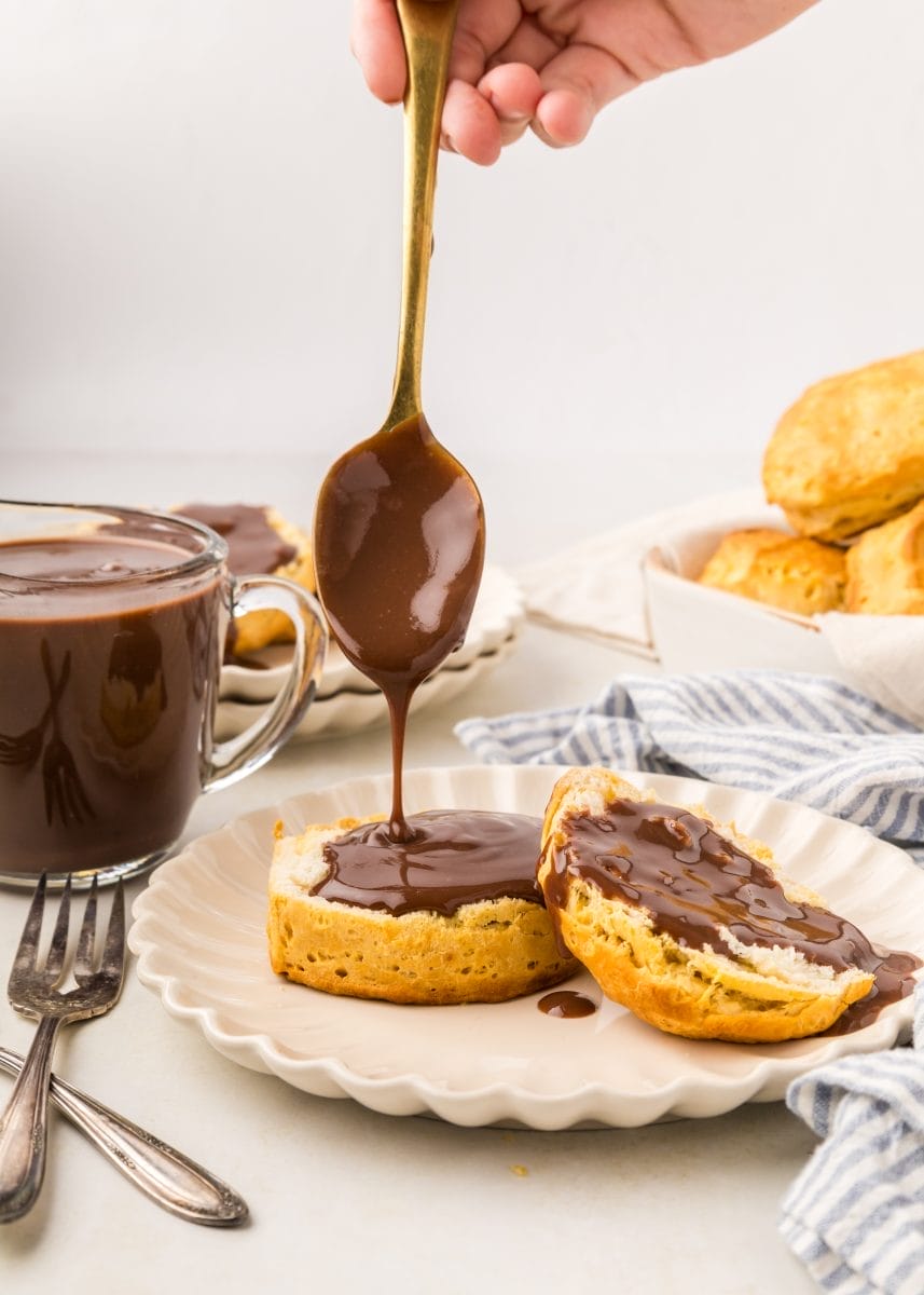 Chocolate Gravy and Biscuits