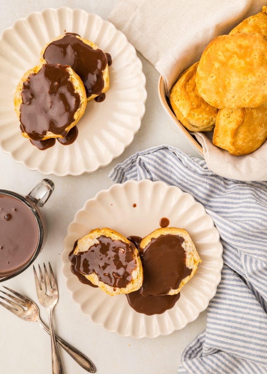 Chocolate Gravy and Biscuits