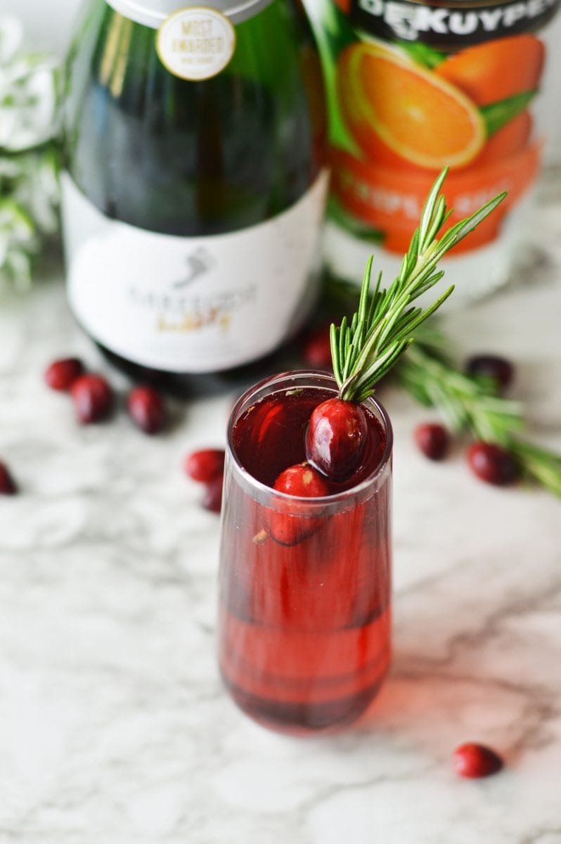 Poinsettia Champagne Cocktail